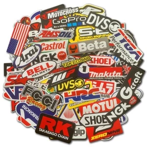 Lot Set of 80 Motorcycle Motocross Decals Stickers Racing Car ATV UTV Dirtbike - Picture 1 of 9