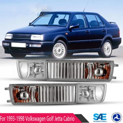 Fog Lights for 1993-1998 Volkswagen Golf Jetta Cabrio Bumper Driving Lamps Pair — 第 1/4 张图片