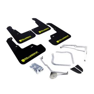 FITS 2015-2021 SUBARU STI WRX RALLYARMOR RALLY ARMOR MUD FLAPS BLK CALIPER GREEN - Foto 1 di 5