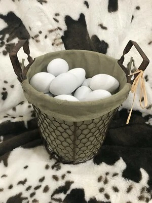 10" Chicken Wire Baskets w/Removable Burlap Liner- Rustic/Ranch/Farmhouse Decor - Image 1 of 4