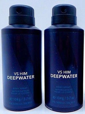 2 VICTORIA'S SECRET VERY SEXY VS HIM DEEPWATER FOR HIM BODY SPRAY 3.7 oz NEW - Image 1 of 4
