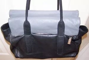 Borsa a tracolla Michael Kors grande in pelle ciottolata nera grigio ardesia prezzo al dettaglio $398 - Foto 1 di 4