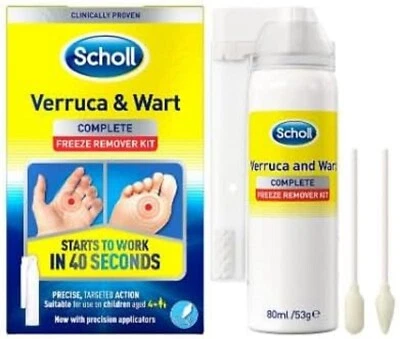 Scholl Verruca & Wart Complete Freeze Remover Kit, 80Ml Verucca Freeze Treatment