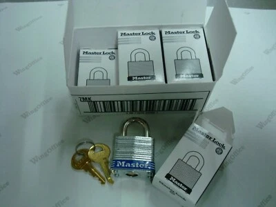 MASTER LOCK 7MK NO. 7 SMALL PADLOCK QUANTITY 6 NIB - Image 1 of 4