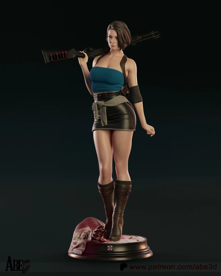 Jill Valentine Resident Evil (3D) 1:6/1:8/1:10/1:12/1:16 Scale Printed Model Kit - Image 1 of 1