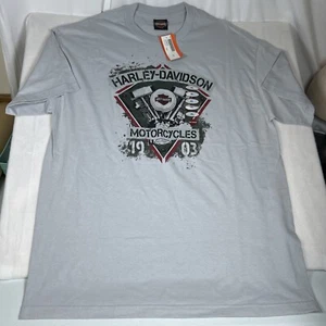Men’s XL Harley Davidson Licensed Gray T-shirt Pomona Valley CA Biker Moto NWT - Picture 1 of 14