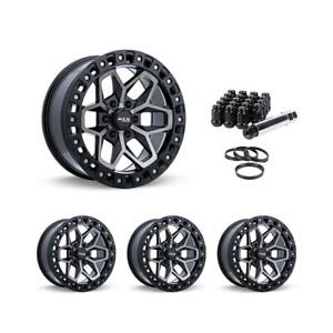 Wheel Rims Set with Black Lug Nuts Kit for 99-24 Chevrolet Silverado 1500 P90398