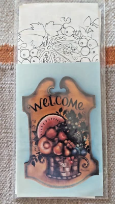 DELANE LANGE EARLY AMERICAN SUMMER FRUIT WELCOME SIGN PAINTING PATTERN 57 121 - Image 1 of 4