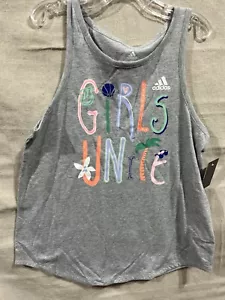 Adidas Tank Mädchen Grau "Unite" Größe 14 Neu - Bild 1 von 4