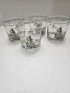 International Country Christmas Cups/ Mugs Tree Snoman Duck Cow Set Of 4 - Picture 1 of 11