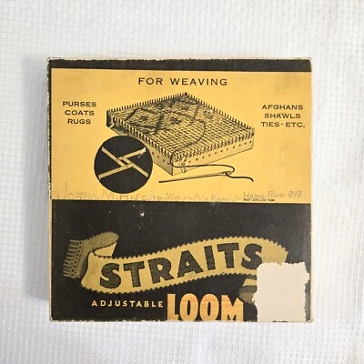 De Colección Estrechos Ajustable Metal Telar Marco EE. UU. Artesanía Direcciones Fibra Hobby Foto 1 de 4
