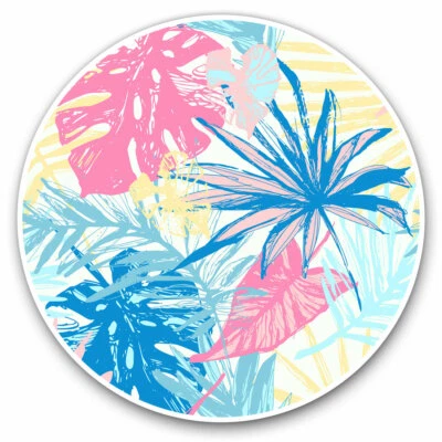 2 x Vinyl Stickers 25cm - Funky Tropical Leaves Surf Style Cool Gift #13253 - Image 1 of 4