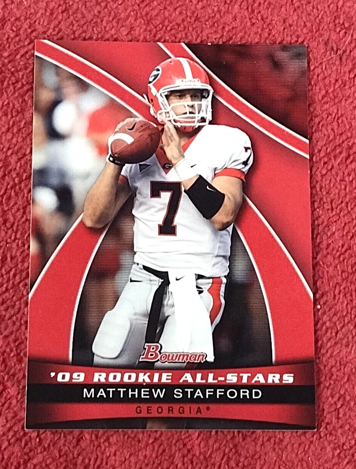 MATTHEW STAFFORD LIONS GEORGIA 2009 BOWMAN DRAFT ROOKIE ALL-STARS #AS10 (F-3388) - Image 1 of 1