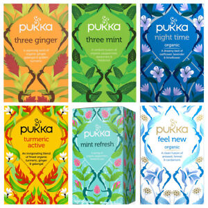 Pukka Herbal Organic Teas Tea - 20 Sachets Per Pack - Full Variety Available NEW