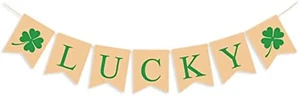 NEW 60" St Patricks Day Decorations St Patricks Day Banner Lucky Banner Shamrock - Picture 1 of 4