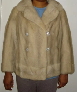 FERAUD PARIS Top Quality Sapphire Gray Mink Fur Jacket Size 2 Free Shipping - Picture 1 of 8