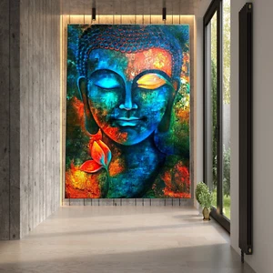 Budha Abstract Art Canvas Painting Canvas Wall Art Home Decor Poster Print - Picture 1 of 13
