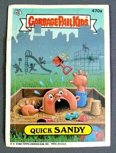 Garbage Pail Kids Quick Sandy Sticker Trading Card #470a - Picture 1 of 8