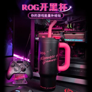 ROG Black-Pink Stainless Steel Tumbler - Picture 1 of 5