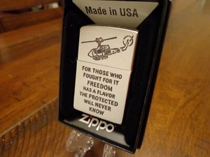 VIETNAM WAR HERITAGE SERIES FREEDOM HAS A FLAVOR ZIPPO LIGHTER MINT IN BOX - Picture 1 of 3