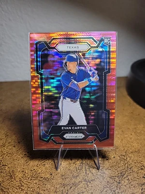 2024 Panini Prizm Evan Carter (RC) /399 Red Prizm #274 Texas Rangers - Image 1 of 3