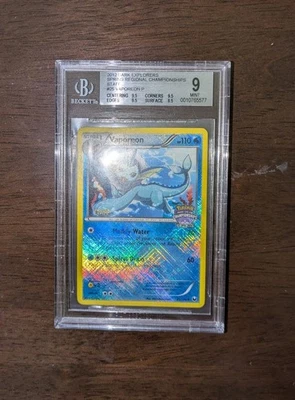 Vaporeon STAFF Promo English BGS 9 Mint 2012 Dark Explorers Card - Image 1 of 3