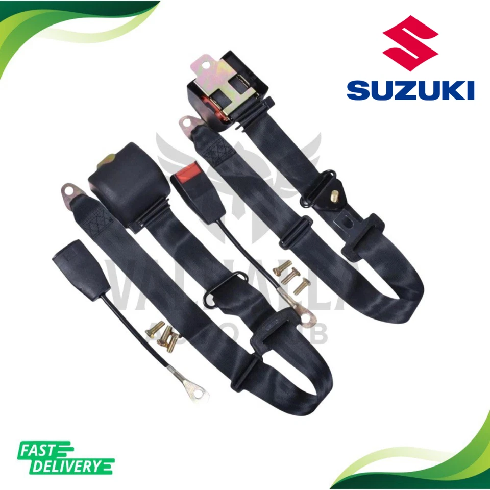 Cinturones de seguridad delanteros para todos Suzuki Vitara 2 piezas seguridad liberación rápida negros Foto 1 de 4