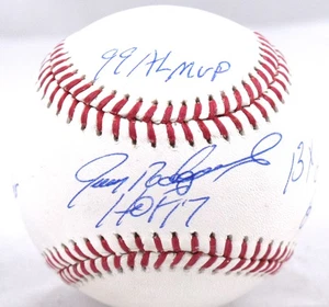 Ivan Rodriguez Autographed Rawlings OML Baseball w/ 4 Stats - Beckett W Hologram - Picture 1 of 4
