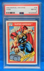 1990 MARVEL UNIVERSE # 18 THOR PSA 8 NM-MT # 101235485 - Picture 1 of 2