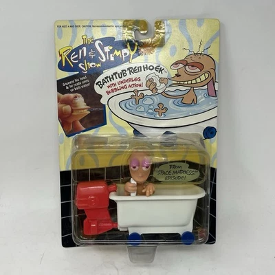 Figura de acción Nickelodeon 1993 The Ren & Stimpy Show Bathtub Ren Hoek Mattel Foto 1 de 4