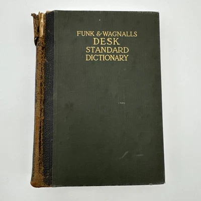 Vintage Funk and Wagnalls Standard Desk Dictionary Hardcover 1929 Collectible - Image 1 of 4