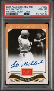 Bill Madlock 2012 Panini Golden Age Historic Signatures #BLM PSA GEM MT 10 - Picture 1 of 2