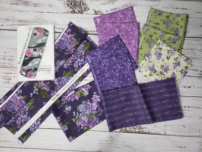 Debbie Beaves реликвия сирень лоскутное одеяло ткани лот с бонус стол бегун узор - Изображение 1 из 4