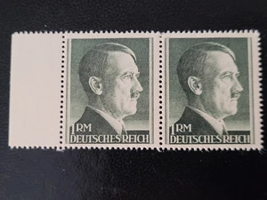 Nazi Germany 1942 - Hitler Heads 1RM - Mi 799B - Pair - MNH (**). - Picture 1 of 2