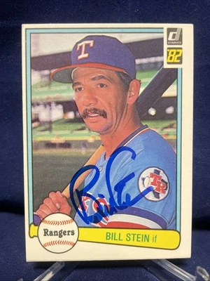 Texas Rangers BILL STEIN  Autographed  Baseball Card - Image 1 of 2