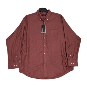 Roundtree Yorke Men's Shirt Size XL Check Red Black Performance Long Sleeve (25) - Picture 1 of 11