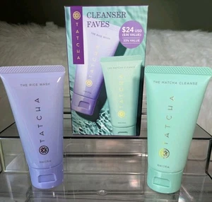 2x TATCHA CLEANSER  FAVES- The Rice Wash & Matcha cleanse 50 ml 1.7 fl oz each - Picture 1 of 4
