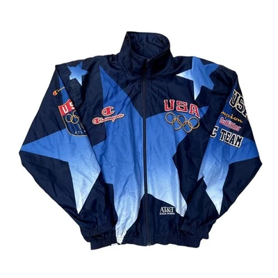 Jaqueta campeã olímpica vintage 1996 Atlanta clássica original adulto tamanho M - Imagem 1 de 4