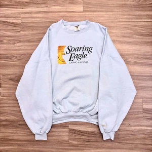 1990s / Vintage Soaring Eagle Casino & Resort Sweatshirt Gray Jerzees Size 3XL - Bild 1 von 13