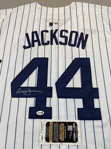 NEW YORK YANKEES- REGGIE JACKSON AUTOGRAPH #44 PINSTRIPE NIKE JERSEY JSA CI33398 - Picture 1 of 5
