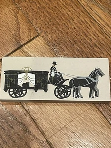 The Cats Meow Village 1995; carro tirado por caballos - Dray Coffin funeral fúnebre - Imagen 1 de 4