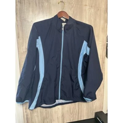 Chaqueta cortavientos Just My Size azul para mujer 18W/20W plus forrada cremallera completa Foto 1 de 4