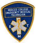 Merced College Emergency Medical Technician Patch, Used, Vintage, Merced, CA