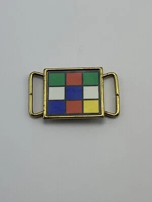 -Vintage Gilt Rubix  Retro Blue ,Red,white,Yellow Custom Belt Buckle. - Image 1 of 4