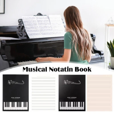 16 Sheets Musical Notatin Book Music Notebook Music Paper Stave Staff Writing  - Image 1 of 4