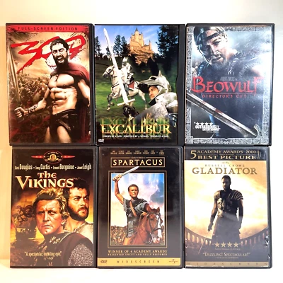 6 EPIC SWORD MOVIES (DVD) Action Adventure Drama History Fantasy - Image 1 of 4