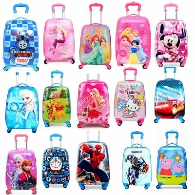 Kids Toddler carry On Hard Shell Cartoon Suitcase/Luggage Light Weight 18" AU - image 1 of 4