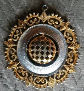 Vintage Gold Silver Filigree Pendant - Picture 1 of 10