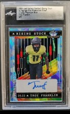 Troy Franklin Auto 1/1 Crystal Platinum Blue Leaf Rising Stock Invest 🔥 