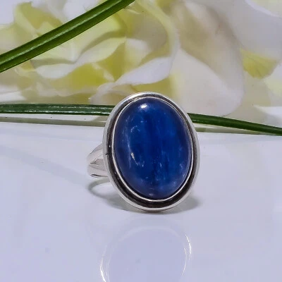 Kyanite Gemstone 925 Sterling Silver Ring New Year Jewelry Gift For New Year. - Image 1 of 4